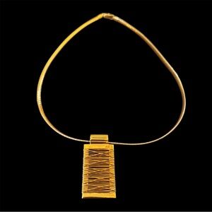 Gold Geometric Pendant Necklace